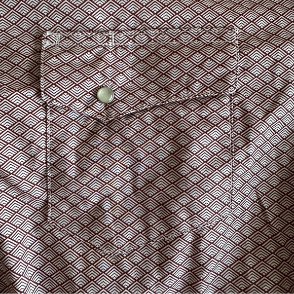 Wrangler Wrancher Mens Western Geometric Pearl Snap Shirt Sz 2XT Rodeo Cowboy - Picture 3 of 10